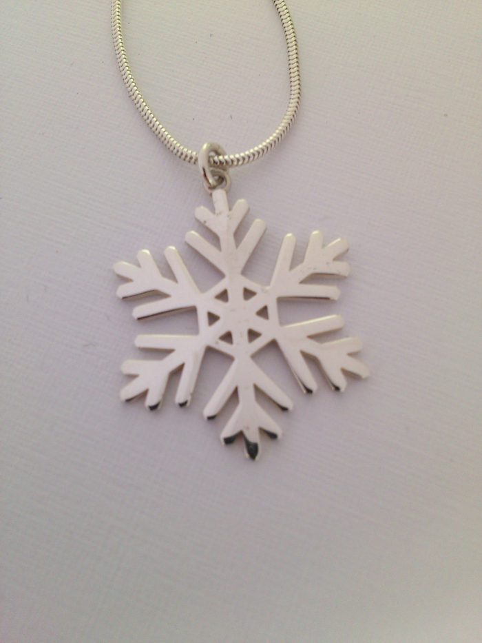 Large Silver Snowflake Pendant