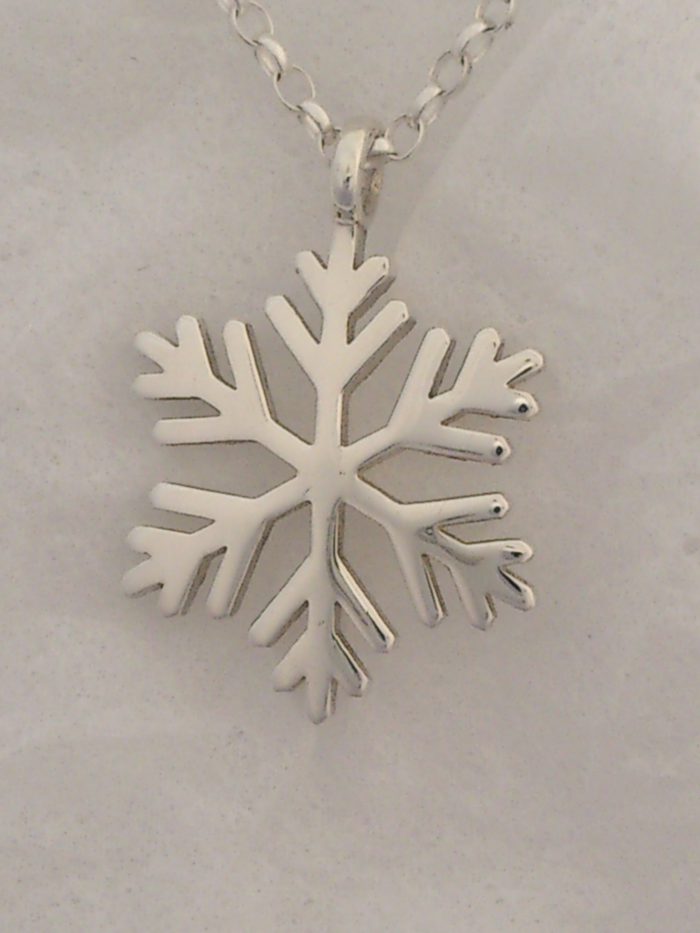 Small Silver Snowflake Pendant