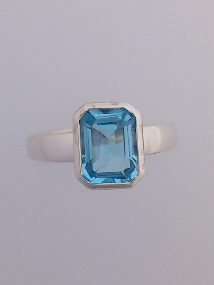 Blue Topaz Silver Ring