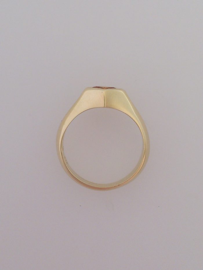 Square Spessartite Garnet Gold Ring - Image 4