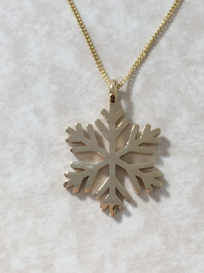 Small Gold Snowflake Pendant