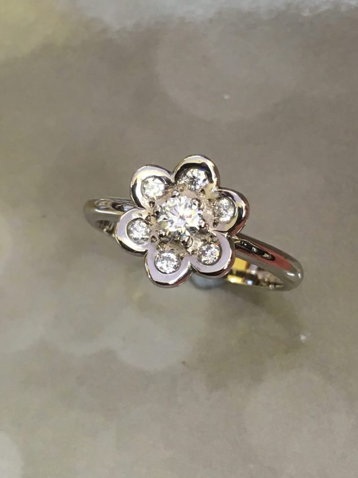 Diamond Petal Ring