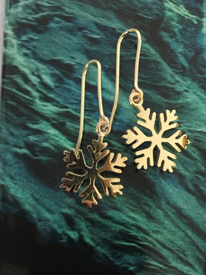 Gold Snowflake Earrings