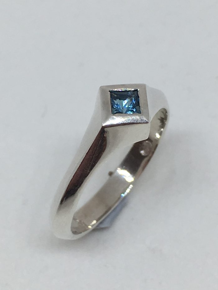 Blue Topaz Silver Ring