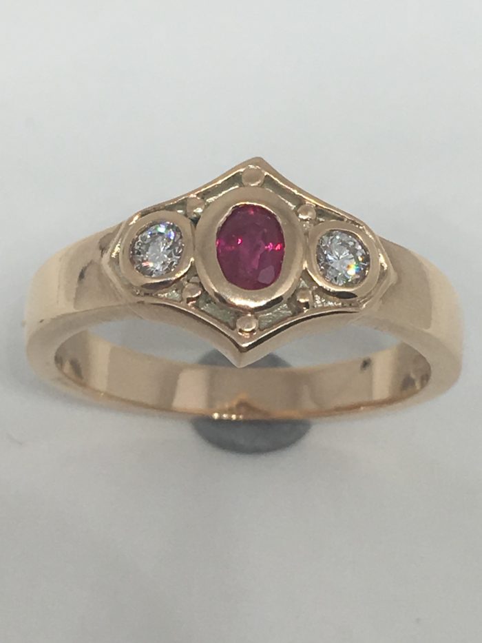Art Deco Ruby & Diamond Ring