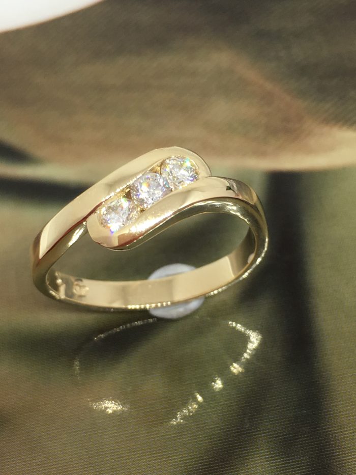 Diamond Crossover Ring - Image 2