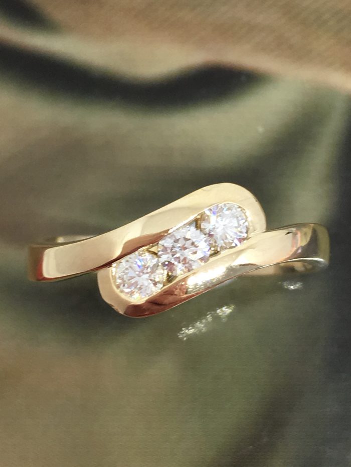 Diamond Crossover Ring