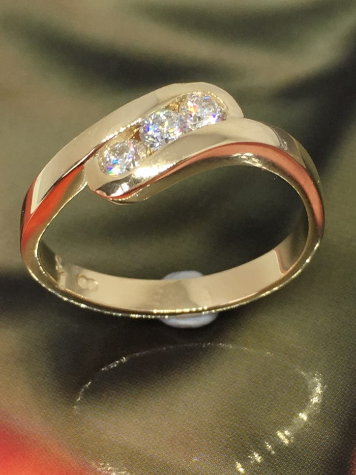 Diamond Crossover Ring - Image 3