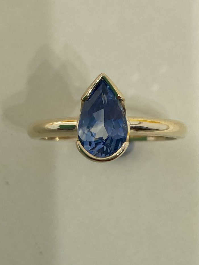 Pear Sapphire Ring
