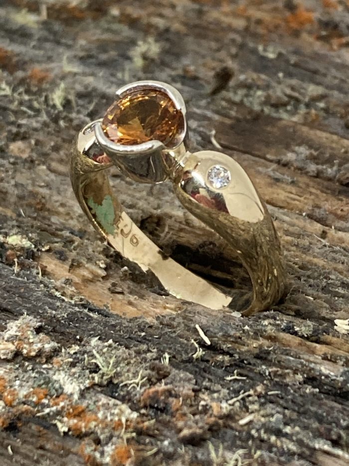 Citrine and Diamond Dress Ring - Image 3