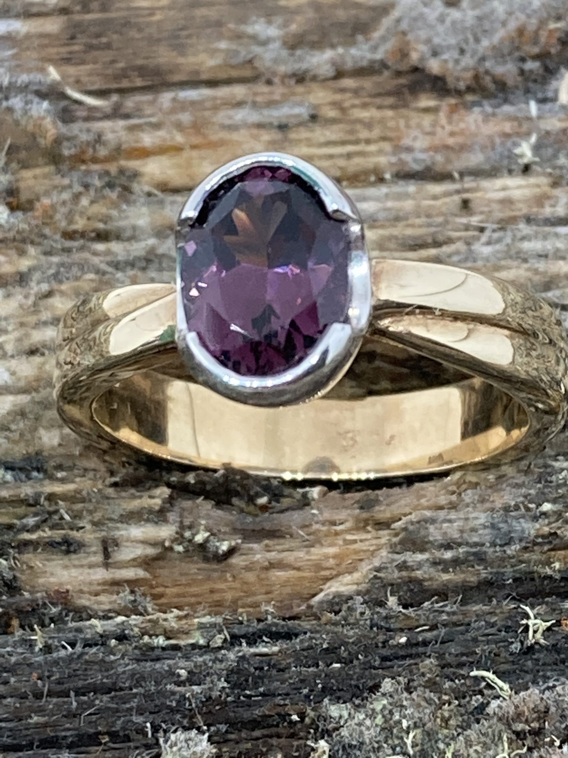 Purple Spinel Ring -