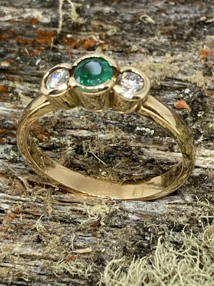 Emerald and Diamond Ring