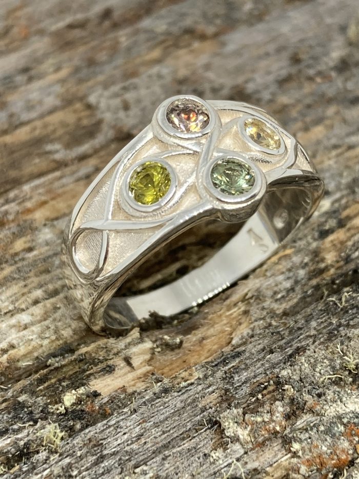 Zircon Celtic Ring