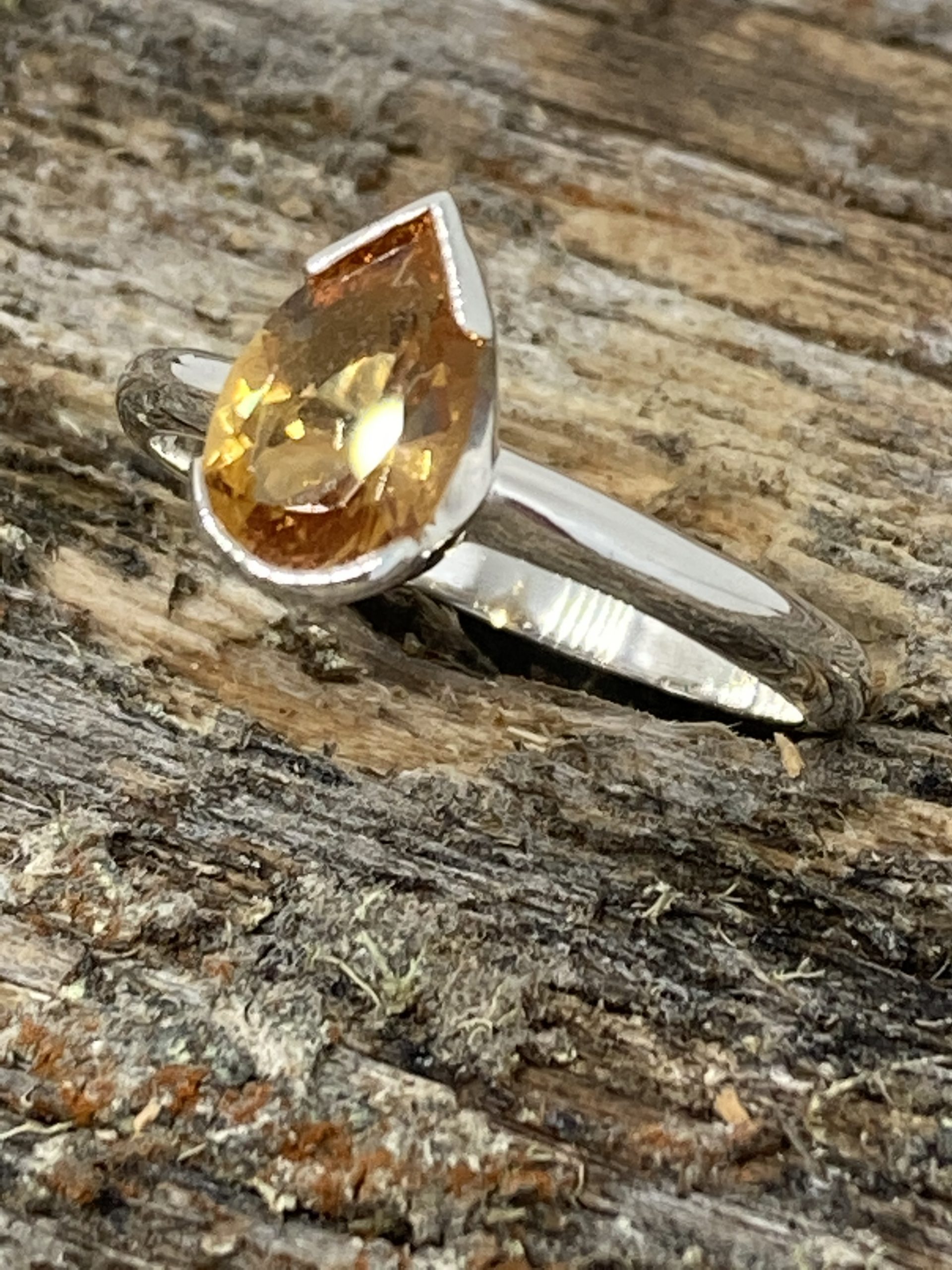 Citrine discount pear ring