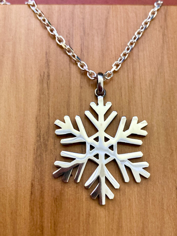 Large Silver Snowflake Pendant