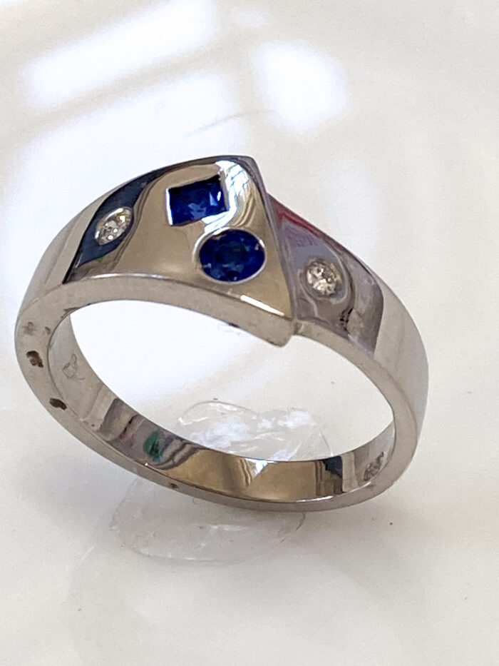 Sapphire & Diamond Wrap Ring