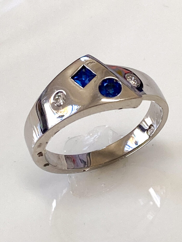 Sapphire & Diamond Wrap Ring - Image 2