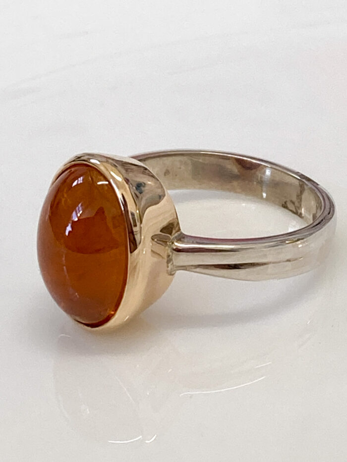 Oval Spessartite Garnet Ring - Image 2