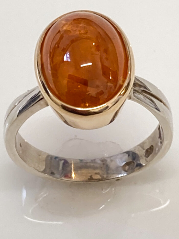 Oval Spessartite Garnet Ring - Image 3