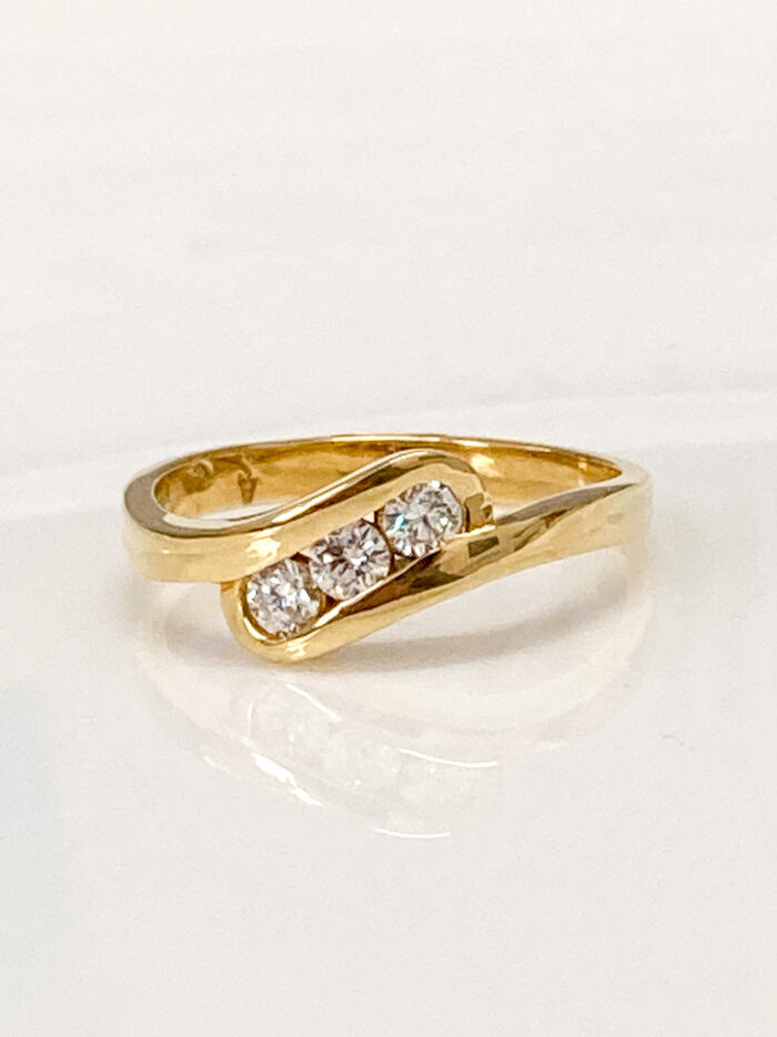 Diamond Crossover Ring