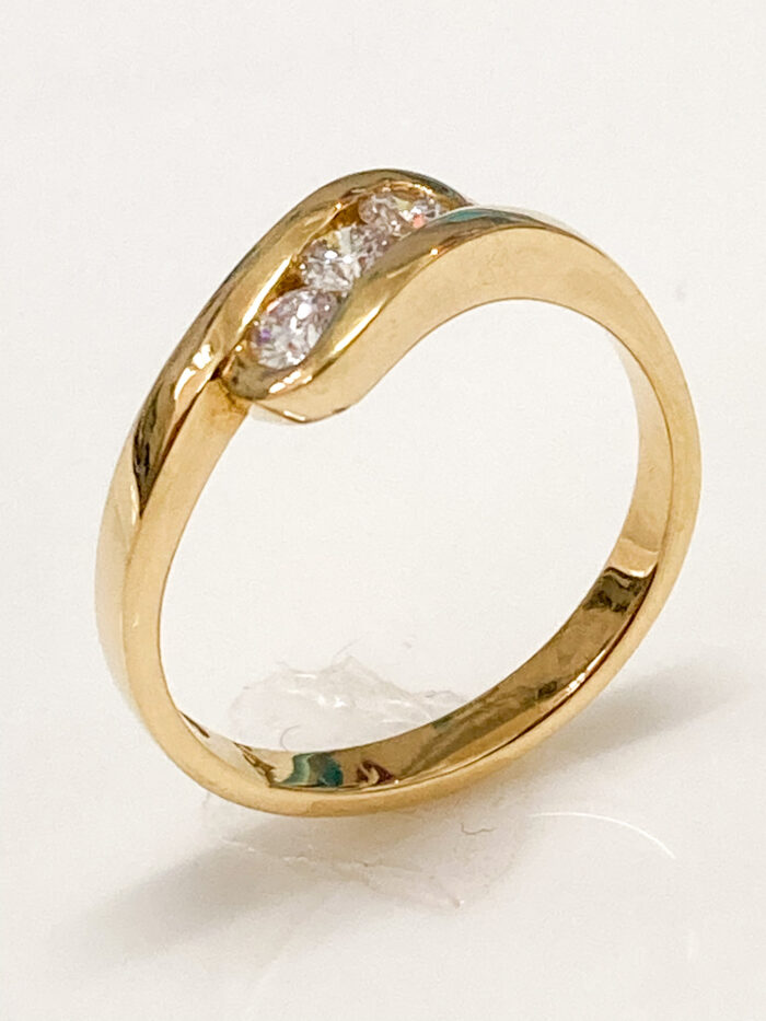 Diamond Crossover Ring - Image 3