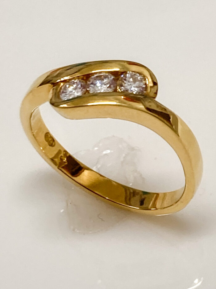Diamond Crossover Ring - Image 2