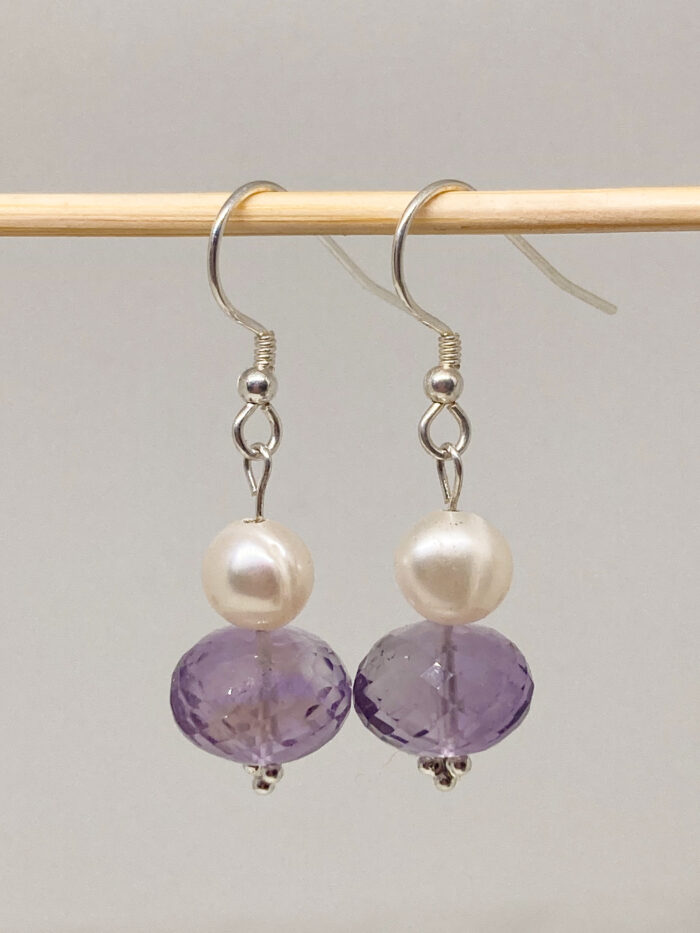 Amethyst & Pearl Drops