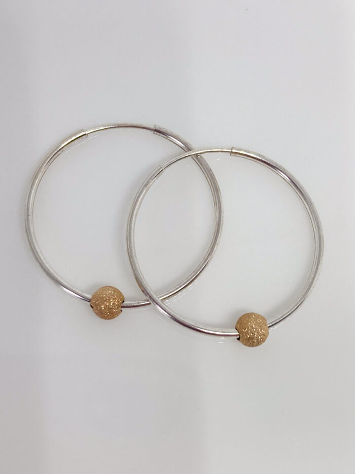 Hoops with Gold Bead