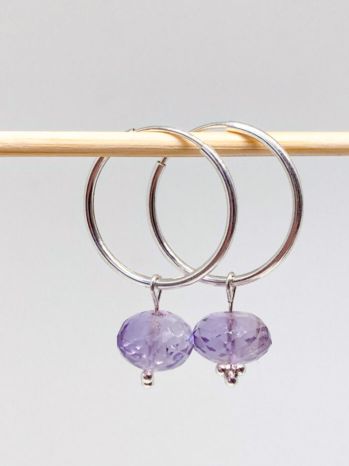 Amethyst Hoops