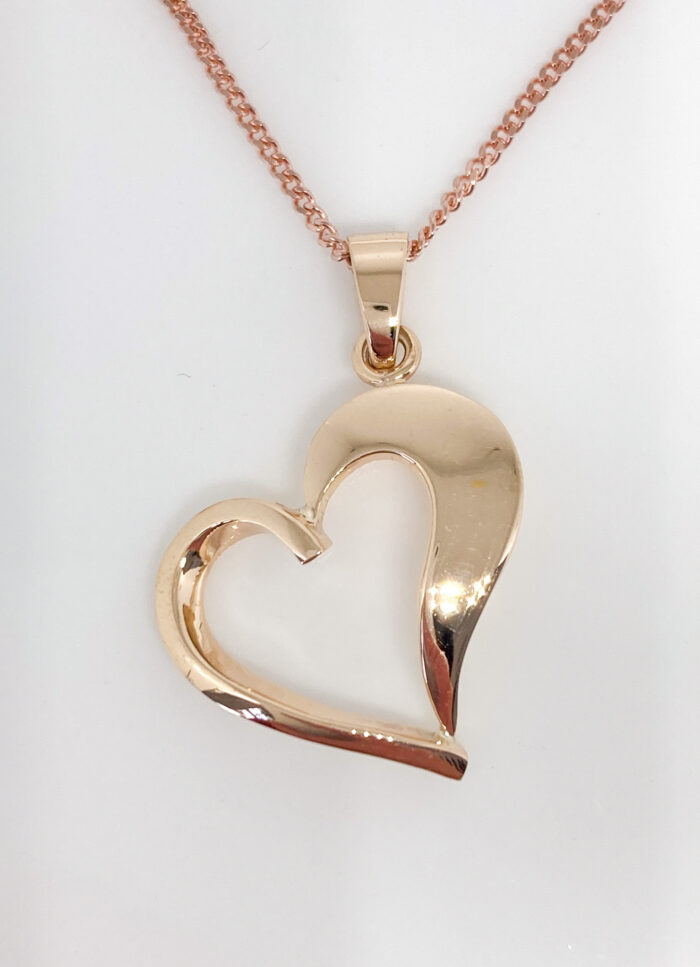 Rose Gold Heart Pendant