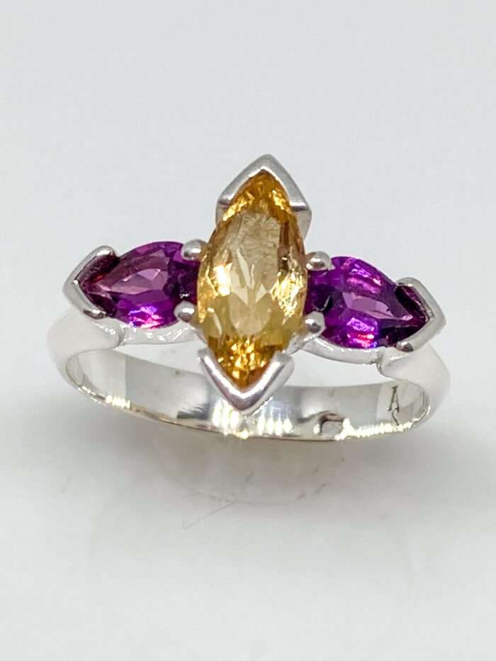 Citrine & Grape Garnet Ring - Image 2
