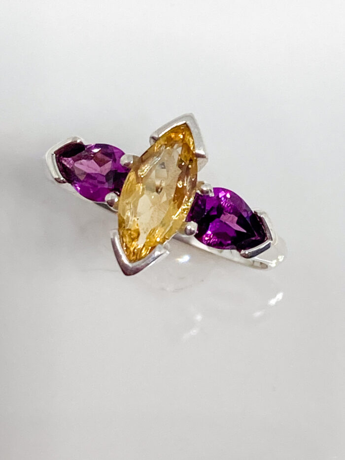 Citrine & Grape Garnet Ring - Image 3