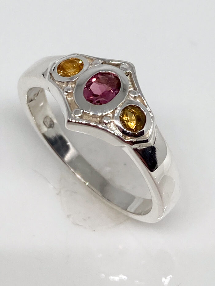 Pink Tourmaline & Citrine Ring - Image 2